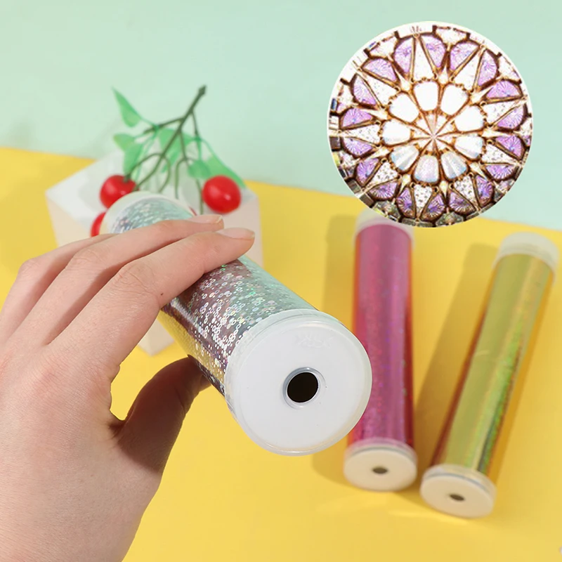 
1 Set 18.5 X 4 cm DIY Colored Rotating Kaleidoscope Kits Science Experiment Educational Toy 