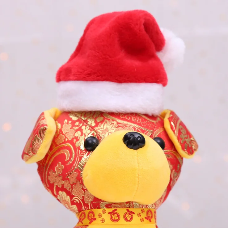 New Christmas Costume dog Pet Christmas Hat Decorative Accessories plush Pet Christmas Hat