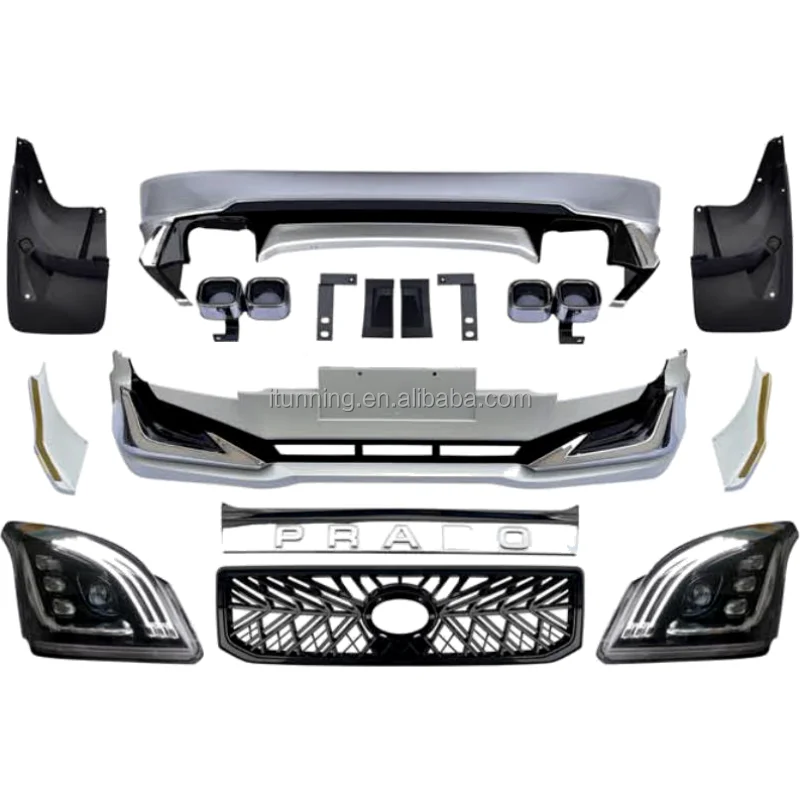  Комплект для toyota landcruiser Prado FJ120 2002-2009 передняя губа задний