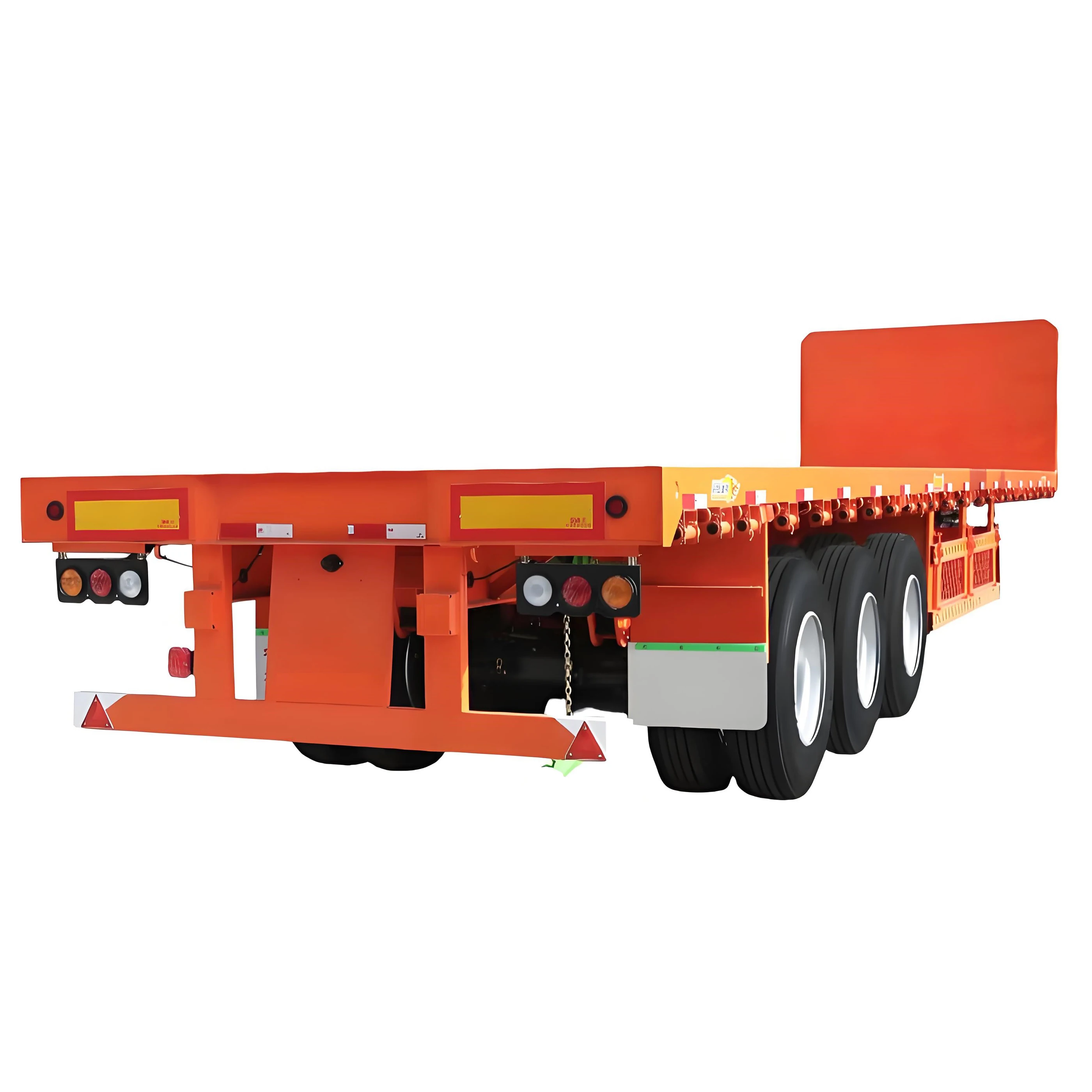 Flatbed trailers flatbed semi trailers for sale and 3 axle 60 tons 80 /100 tons steel truck trailers factory direct sales