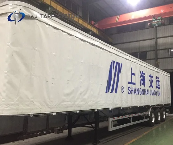 
truck trailer quick opening slider system for curtainsider tarps superstructure 