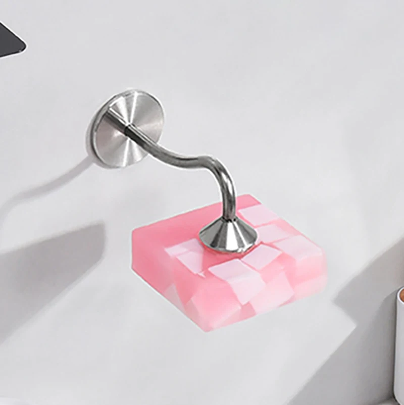Adhesive Shower Wall Mount Magnetic Bathroom Soap Dishes Holders Wall Mounted Stainless Steel Cleaning Soap Storage With Magnet