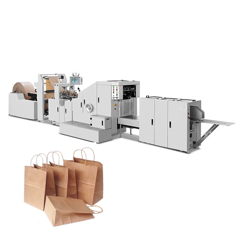 sharp bottom paper bag making machine printing cost-saving v bottom paper bag making machine simple paper bag making machine
