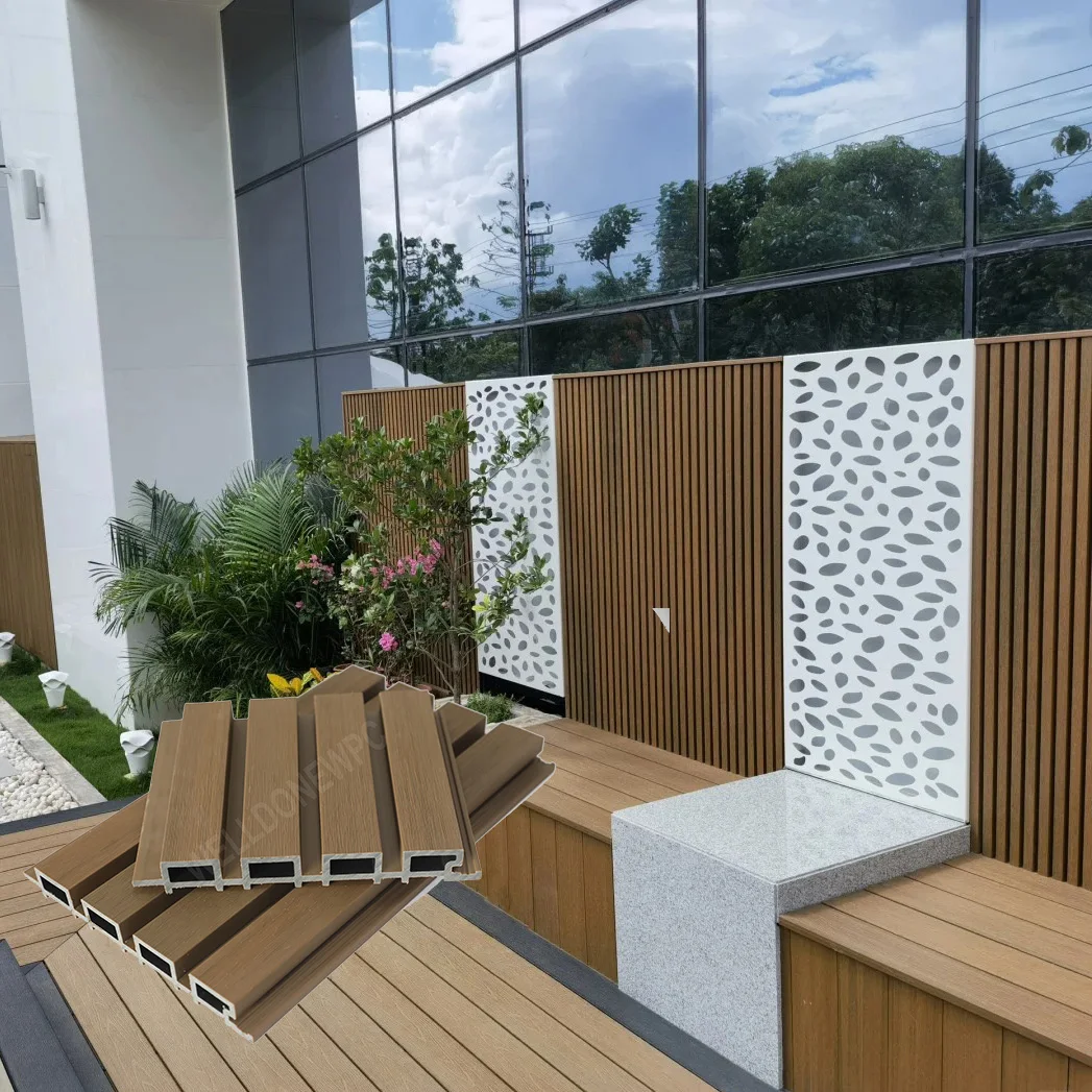 Building Material Teak Color Charcoal Color Wall Board Composite Fence Ceiling Panels Exterior and Interior Wall Cladding