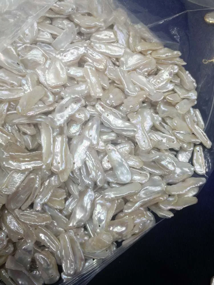 18-25mm square Baroque Style Natural color  DIY freshwater pearl bright light  Loose Pearls