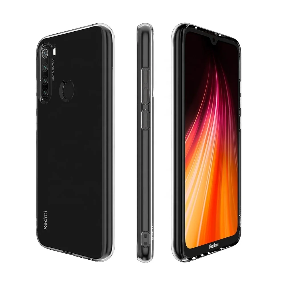 Mobile Cover Factory Clear Transparent 2.0mm Soft TPU Phone Case for Xiaomi Redmi Note 8 Pro Mi 10 K30 9 8A 8T CC9 Black Shark 3