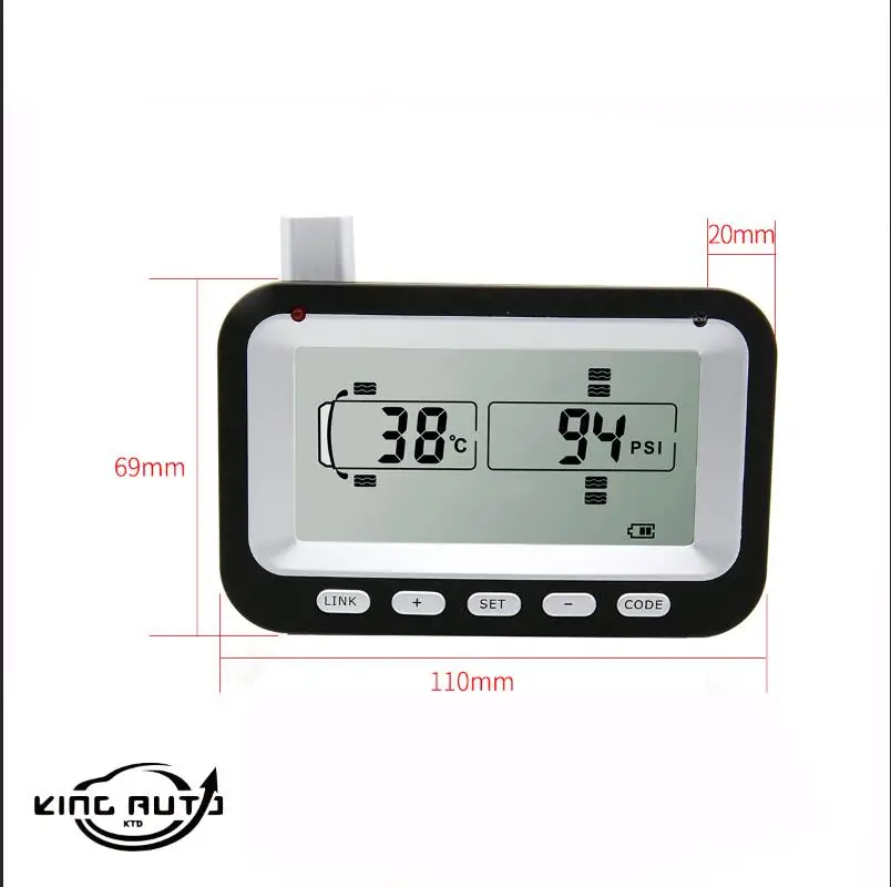 Tire Pressure Monitoring System TPMS Twelve 12 Sensors for Heavy Truck with Dually Axle Hauling a Triple Axle Fifth Wheel