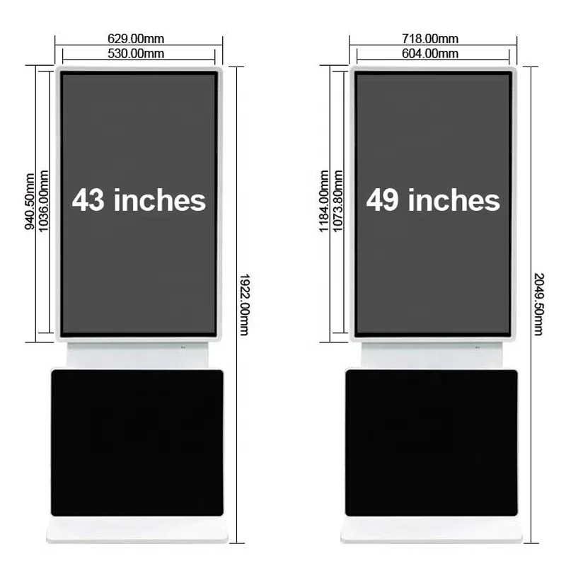 Advertising TV screen with digital signage of totem type digital signage and displays advertising screen kiosk led display ads