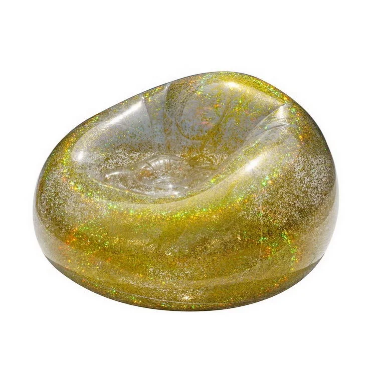 Pink Glitter Sofa Furniture Single Seat Chair Inflatable Lounge Chair