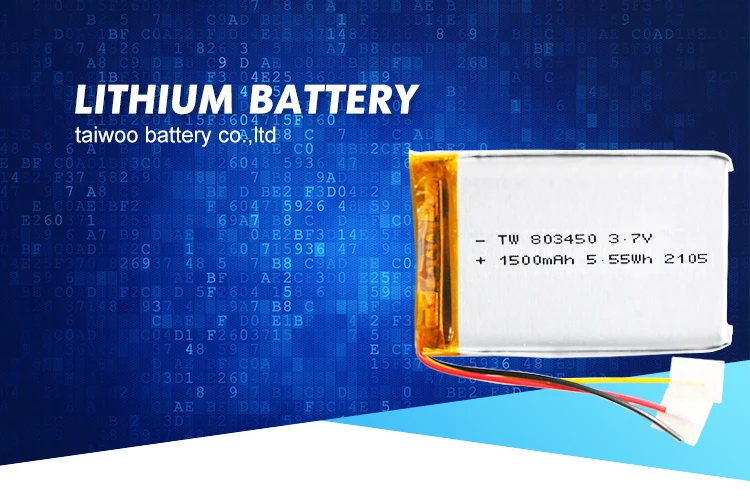 High capacity with KC 803450 1500mah Li-polymer Rechargeable Lithium Li Ion Polymer Batteries 3.7v Lipo Battery