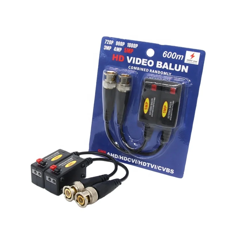 
HD 5MP pure copper core hd cvi ahd tvi CVBS video balun 600Meter 