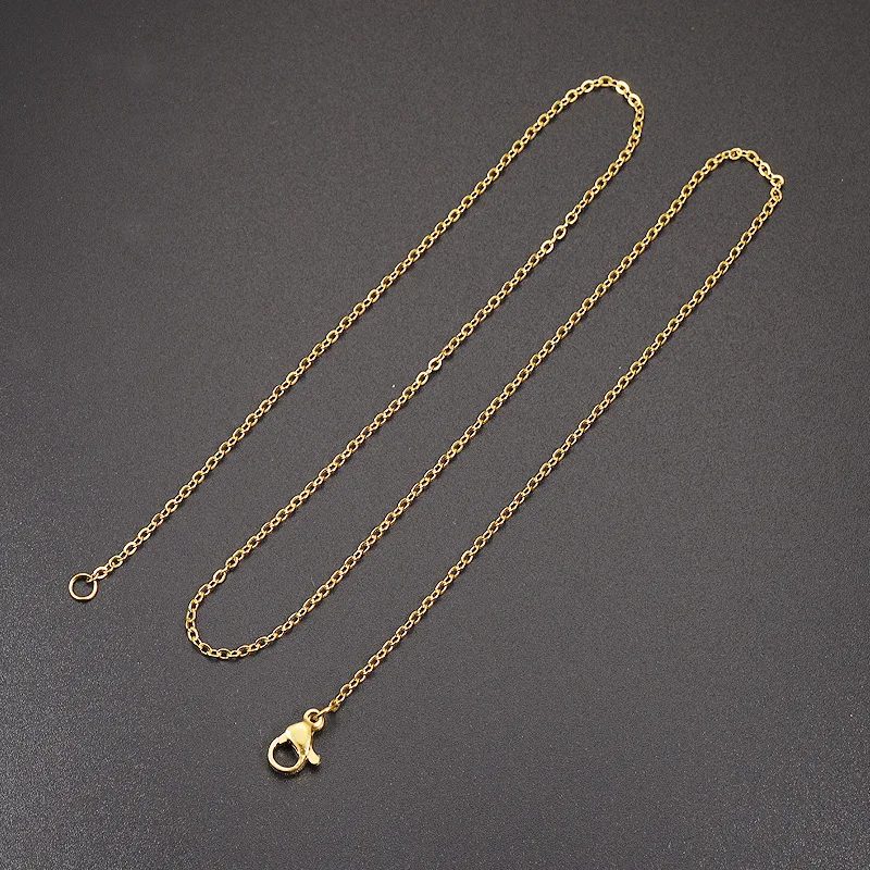18' 20' inches long chain necklace 18k gold stainless steel chain for women jewelry making