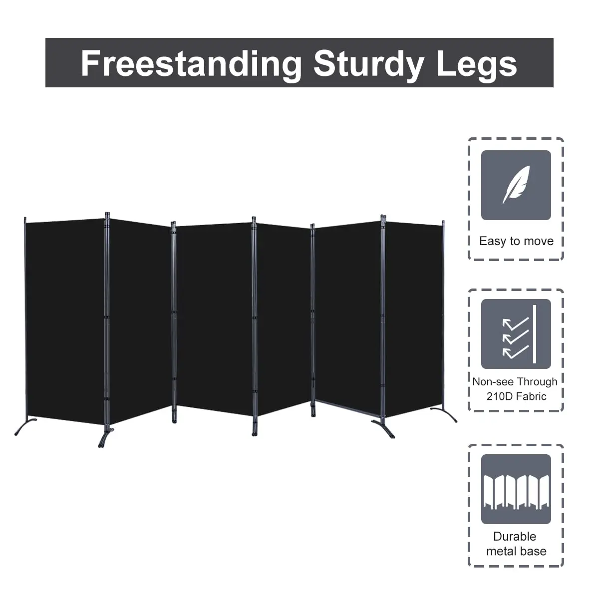 Custom Size Mobile Indoor Screens Room Dividers Folding Partition Privacy Screen Freestanding Room Divider