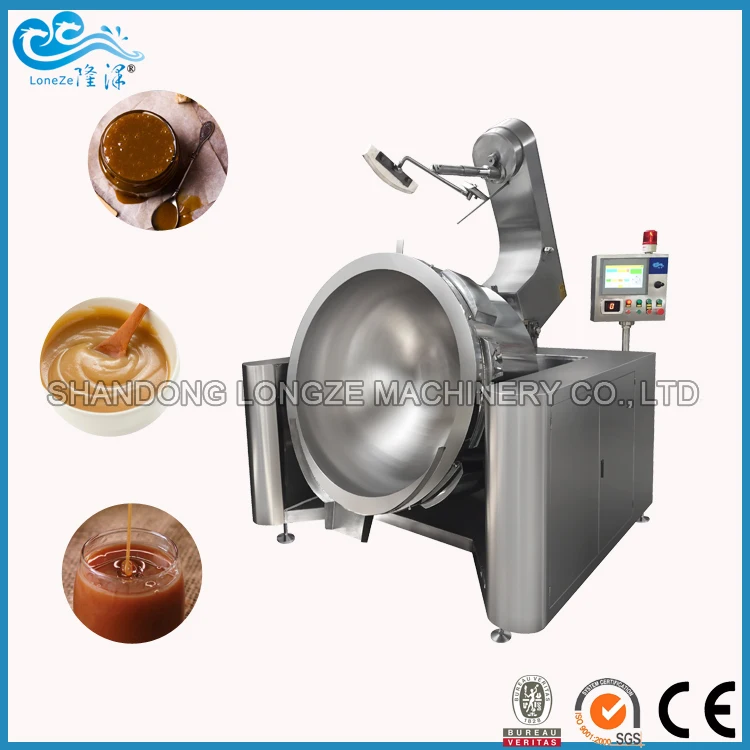 Big capacity cooking mixer vacuum double jacketed kettle pizza sauce machine