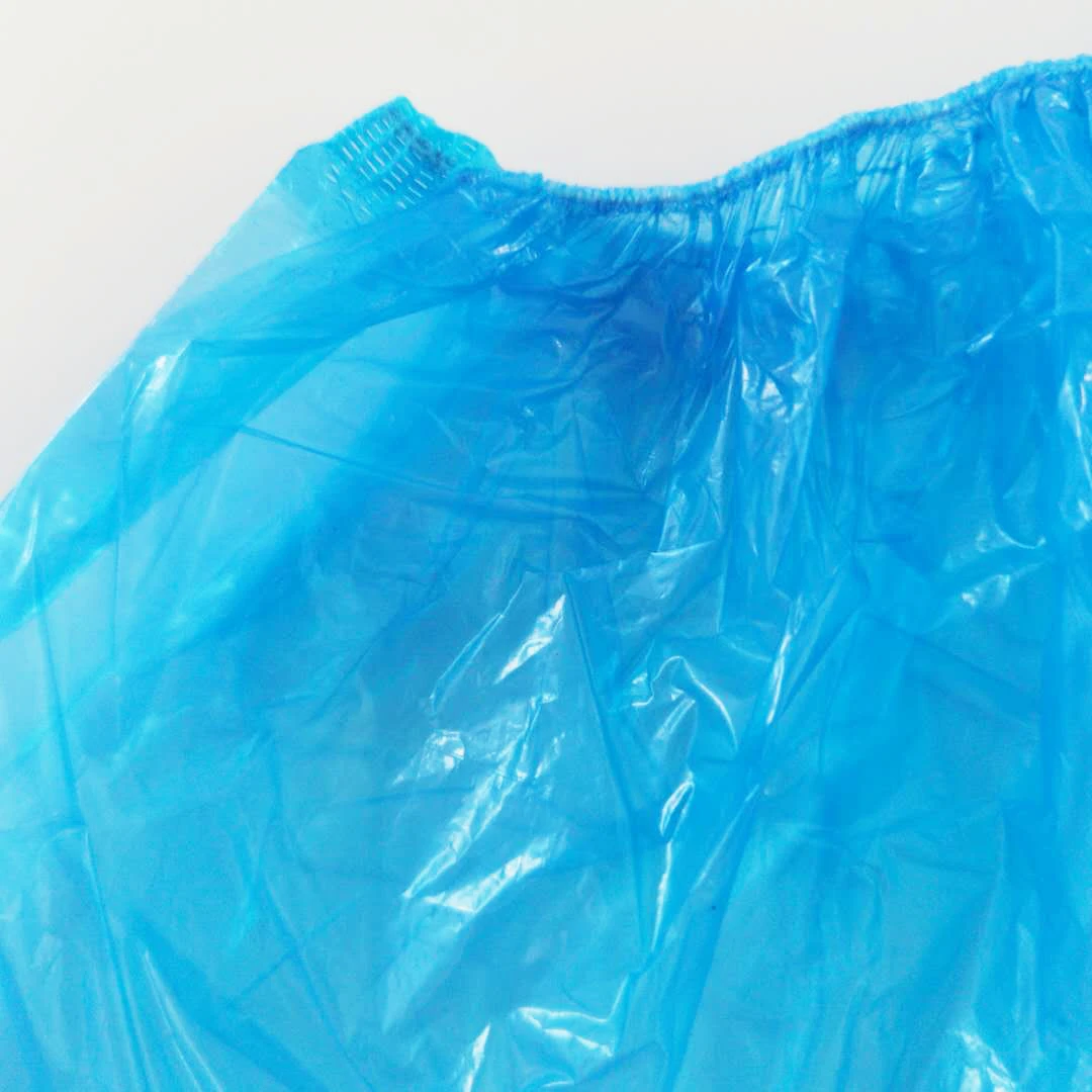 Customized disposable plastic shoe cover 4g mechanism PE shoe cover waterproof non-slip medical shoe cover