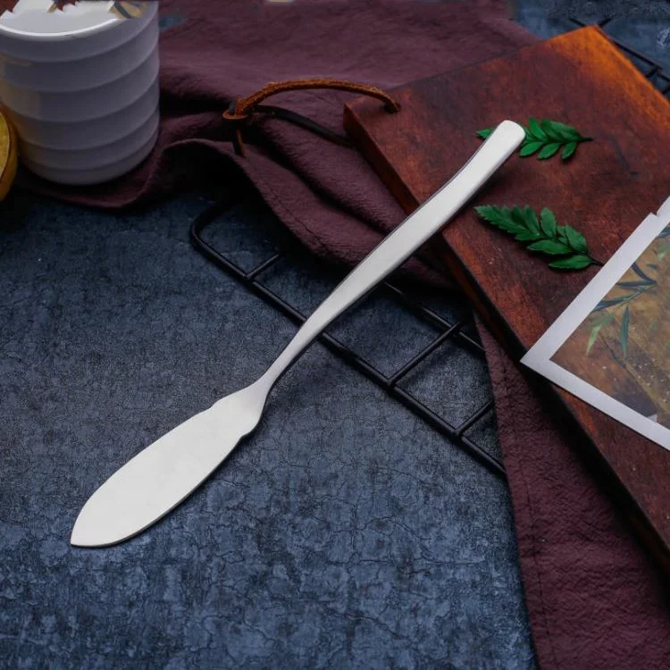 European hotel christmas custom logo stainless steel silver gold peanut butter knife