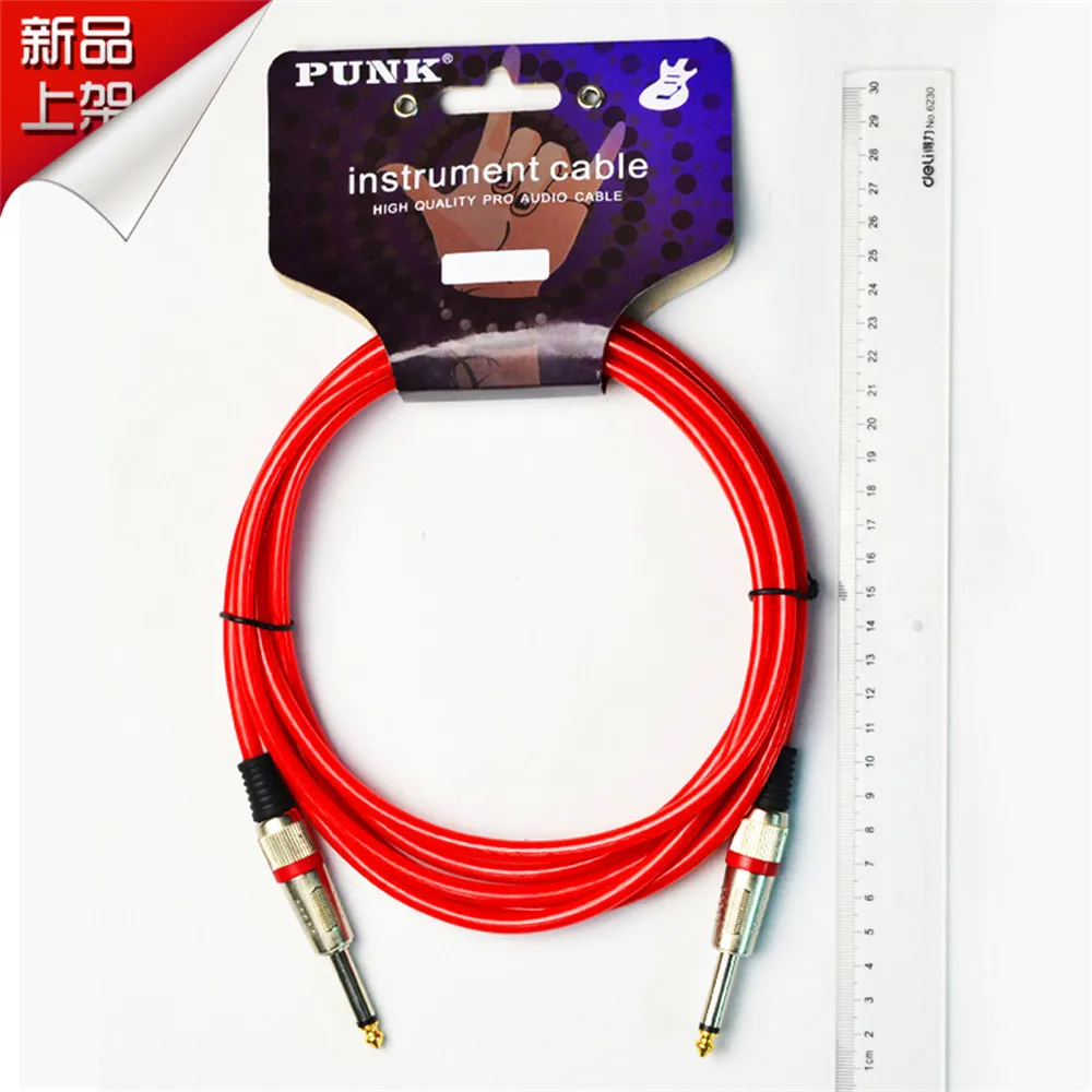 
Factory wholesales high quality Guitar cable transparent PVC shielding noise reduction electric bass electric guitar cable 