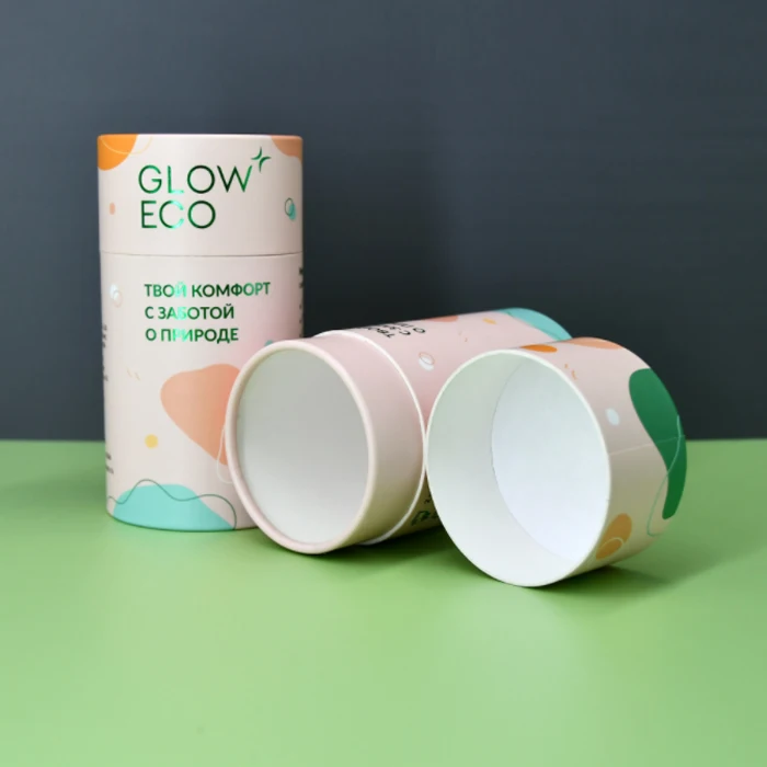 new fancy quality biodegradable cylinder tube packaging  paper tube for gummy collagen