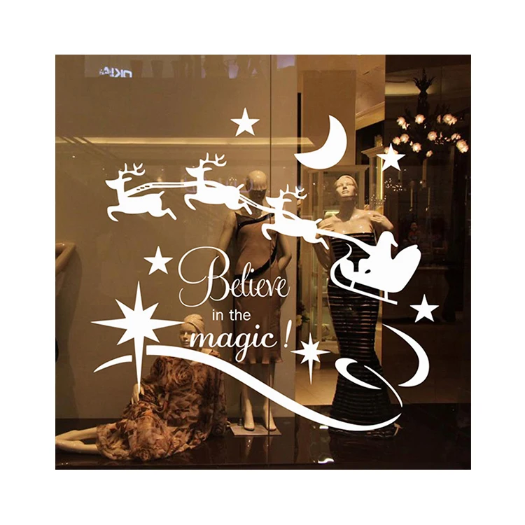 Vinyl Decorative Custom Glass Film Christmas Window Stickers