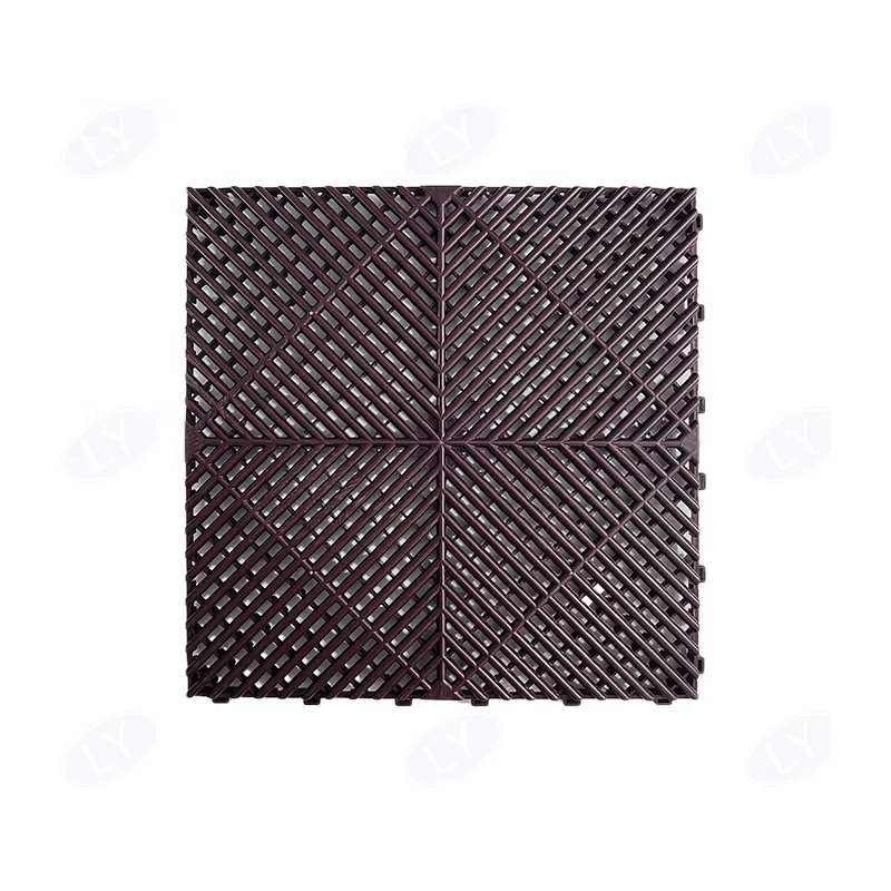 Plastic Floor Mat Modular Interlocking Garage Floor Tiles For Car Wash Room