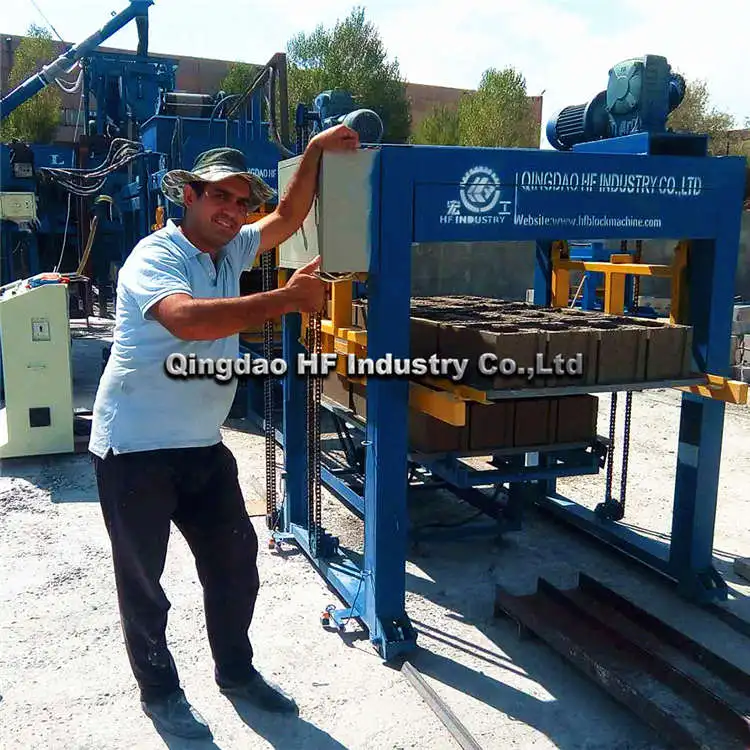  QT8-15 Full automatic concrete interlocking hollow bricks block making machine /Color Paver plant