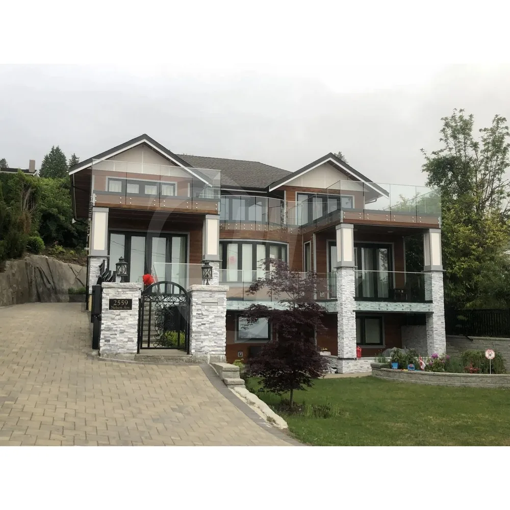 Architectural Glass Railings Glass Guardrail Toughened Glass For Balconey Railing Price Per m2