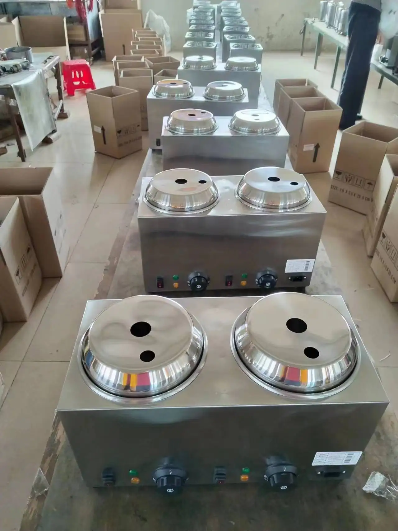 Stainless Steel Two Pump Head Condiment Sauce Dispenser Sauce Dispenser Sauce Tomato Juice Jam Dispenser