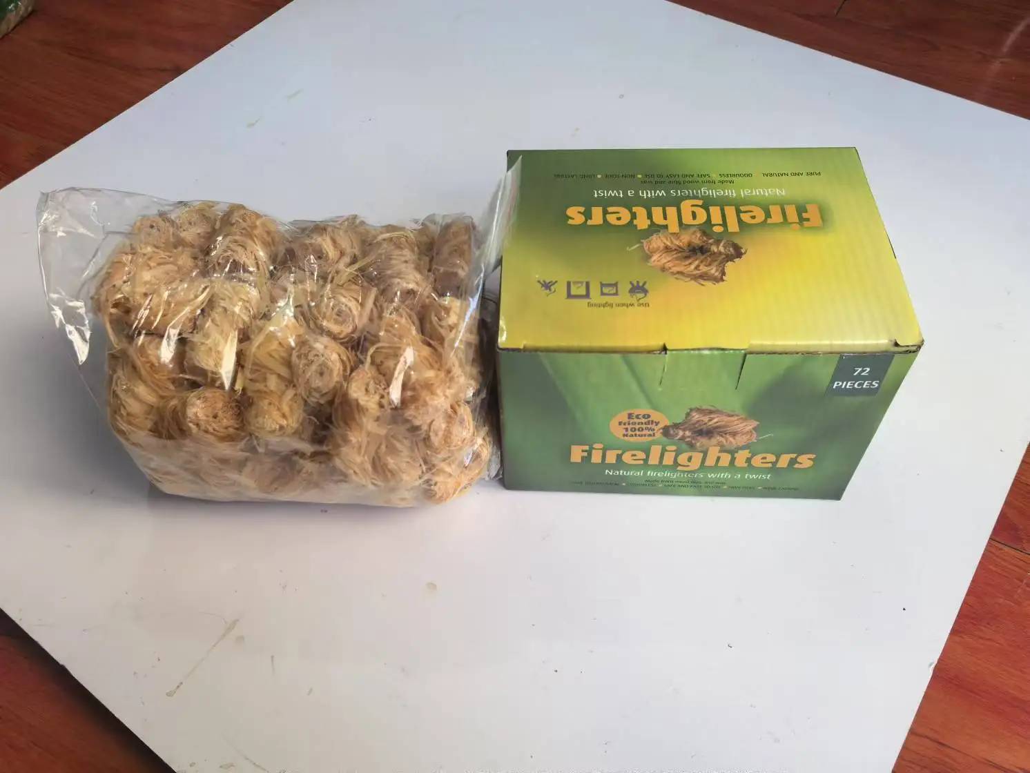 best price  wood wool Firestarters 8-10-Minutes Burning Time for BBQ grills  camping  charcoal