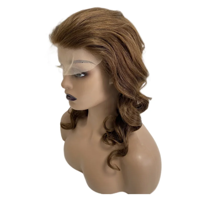 Women long Style Mono Wig Swiss Lace Base PU Thin Skin Around Virgin Human Hair Topper Women Toupee
