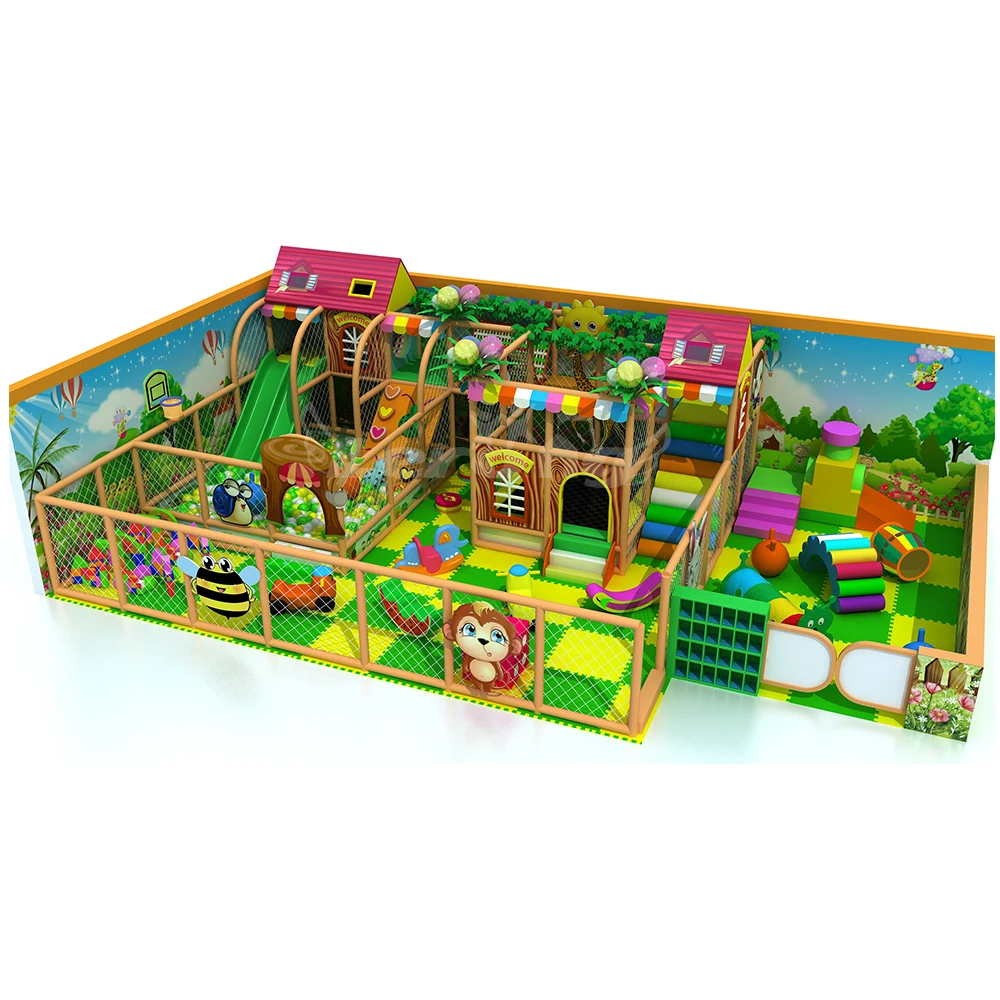 Kids indoor playground equipment jungle indoor plastic tube slides amusement park used naughty castle fort dubai for sale