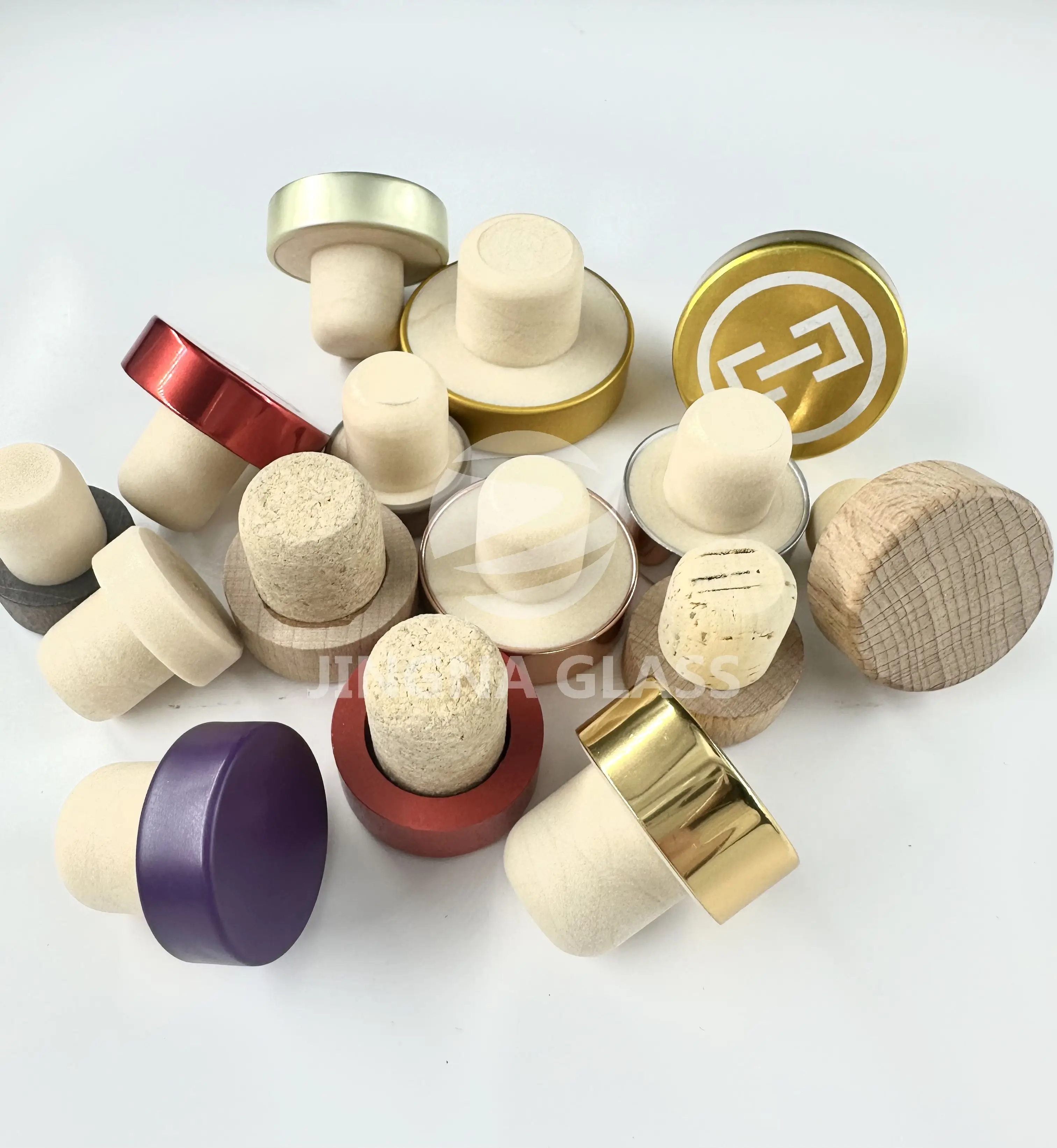 Spirit Liquor Vodka Brandy Wine Bottle Topper Cork Screw T Bottle Cap pe Wood Glass Metal Aluminum Bottle Cap