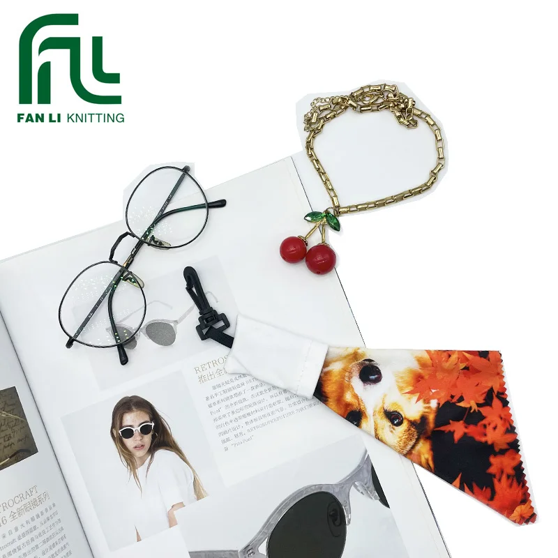 
Portable digital transfer optical lens glasses microfibre cleaning keychain cloth 