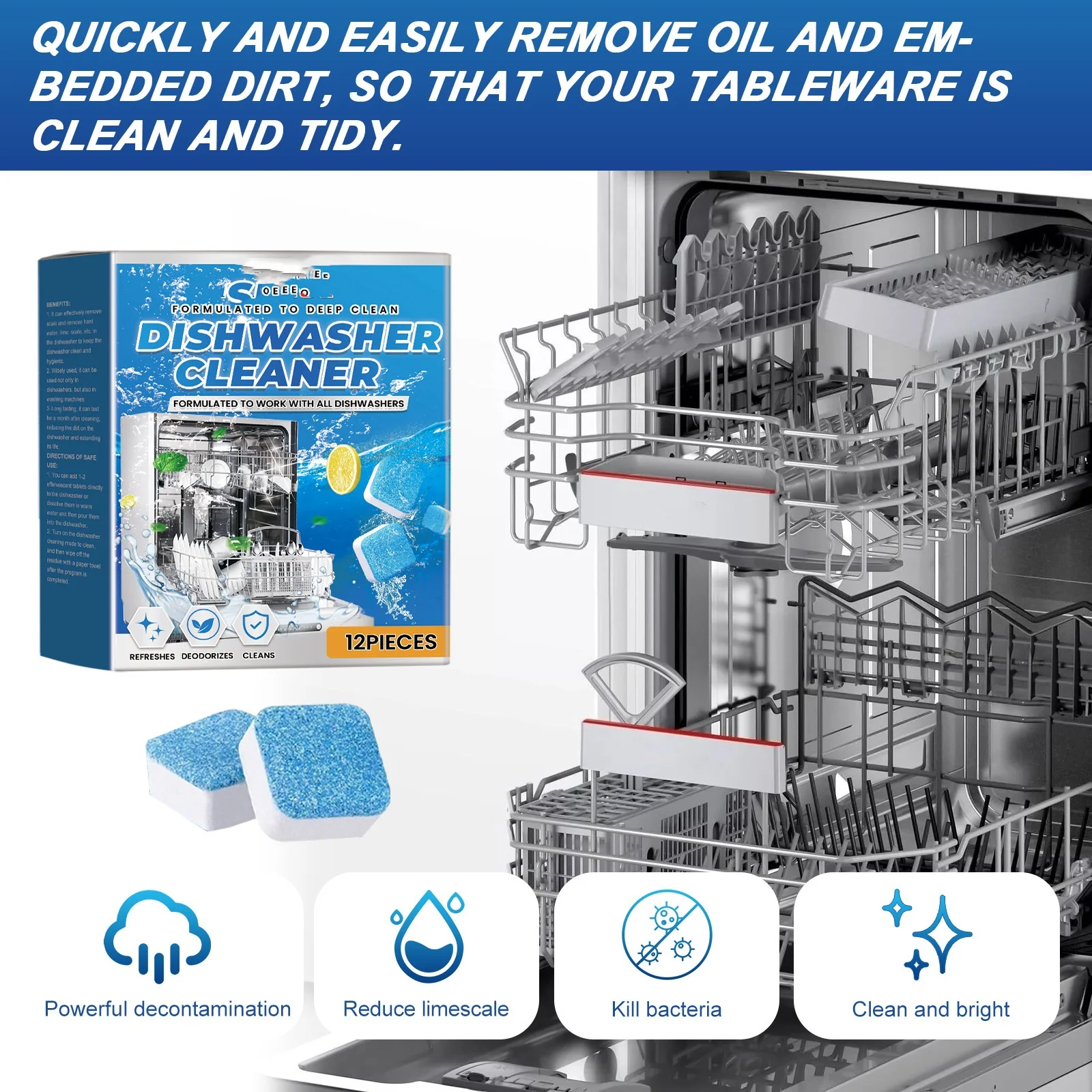 Hot Selling Natural Organic Dishwasher Detergent Tablets Easy to Clean Disposable Solid Shape for Kitchen Use