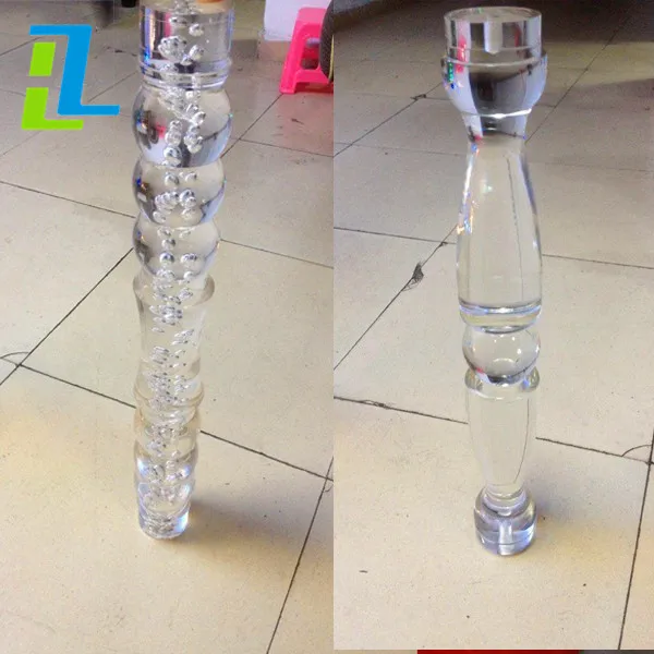 High Grade indoor clear acrylic baluster /plastic glass stair handrail