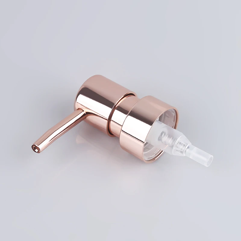 Plastic UV shampoo pumps body lotion 28/400 Rose Gold soap pump dispenser