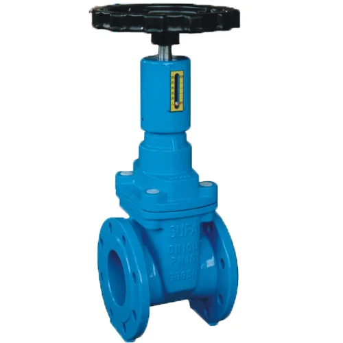 SUFA Brand DN300 Manual Flange End EKB Resilient-seated Gate Valve With Signal GGG50 Water Valve