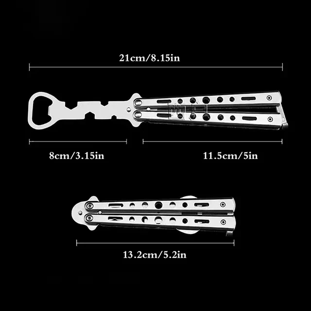 Outdoor Practice Training Csgo Balisong Beer Opener Knife Trainer Butterfly Bottle Opener