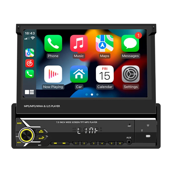 Android 13 0 Carplay 7 дюймов Универсальный один Din RGB мультимедиа в Dash автомобиль MP5 радио тюнер усилитель пульт дистанционного управления SD карта
