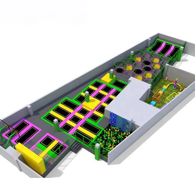 
China fitness sports commercial plan jump sport fitness children trampolines foam park 