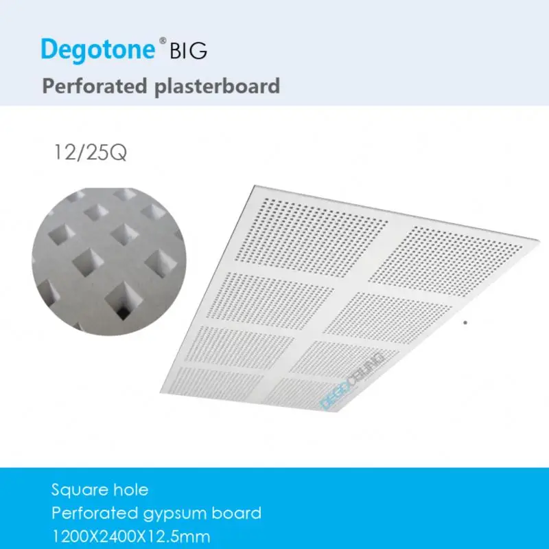 Factory Supply High Quality Decorative Perforated Gypsum For Malaysia.acoustic Wall Panels Plasterboard Acoustic Ceiling