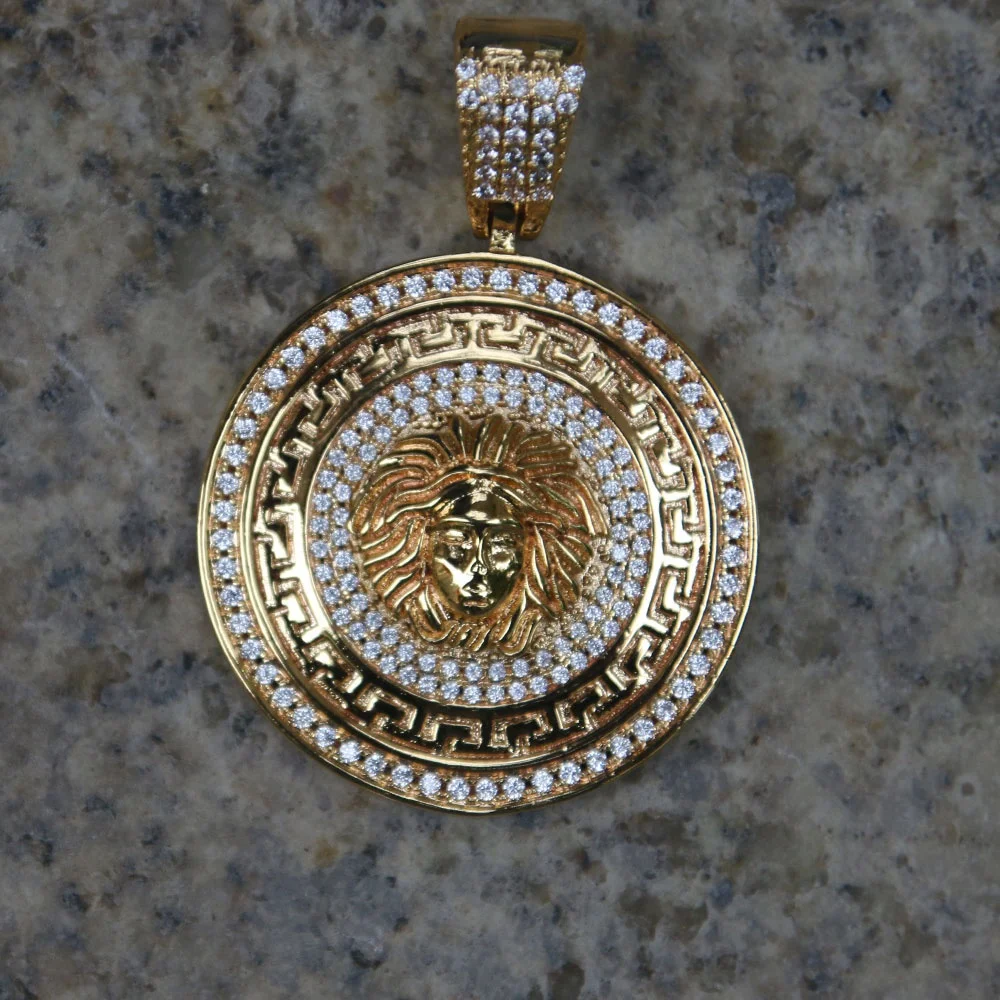 Round lions head pendant