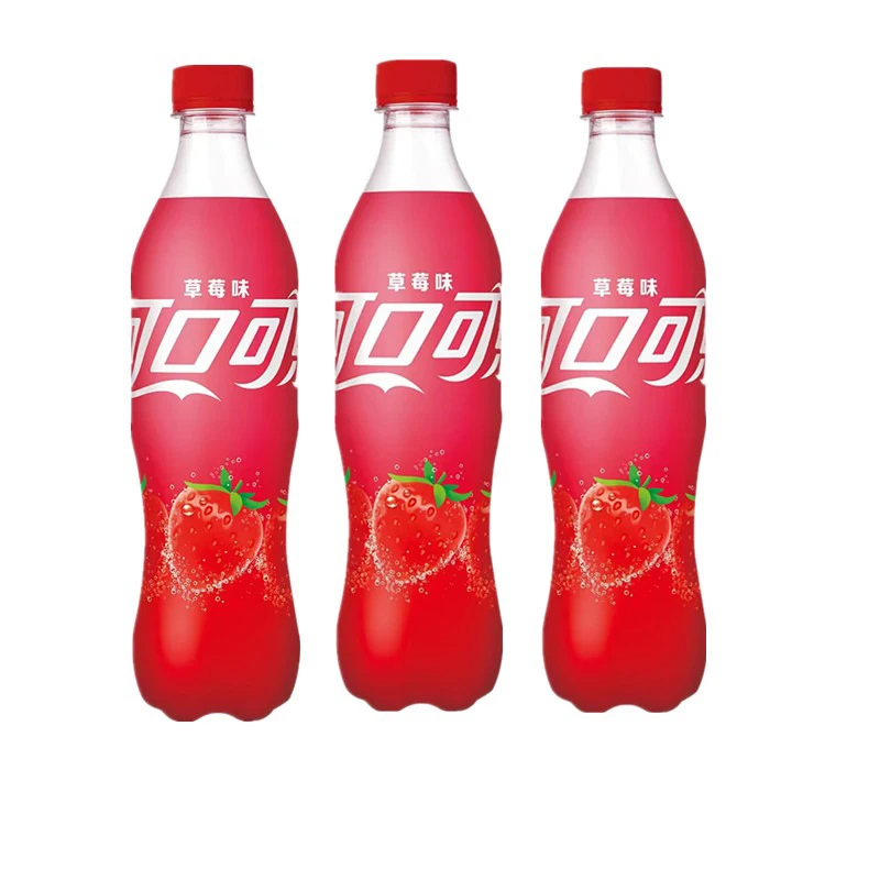 Wholesale New Exotic Drinks CocaCola 500ML Strawberry Flavored Carbonated Drink Strawberry Soda Drink