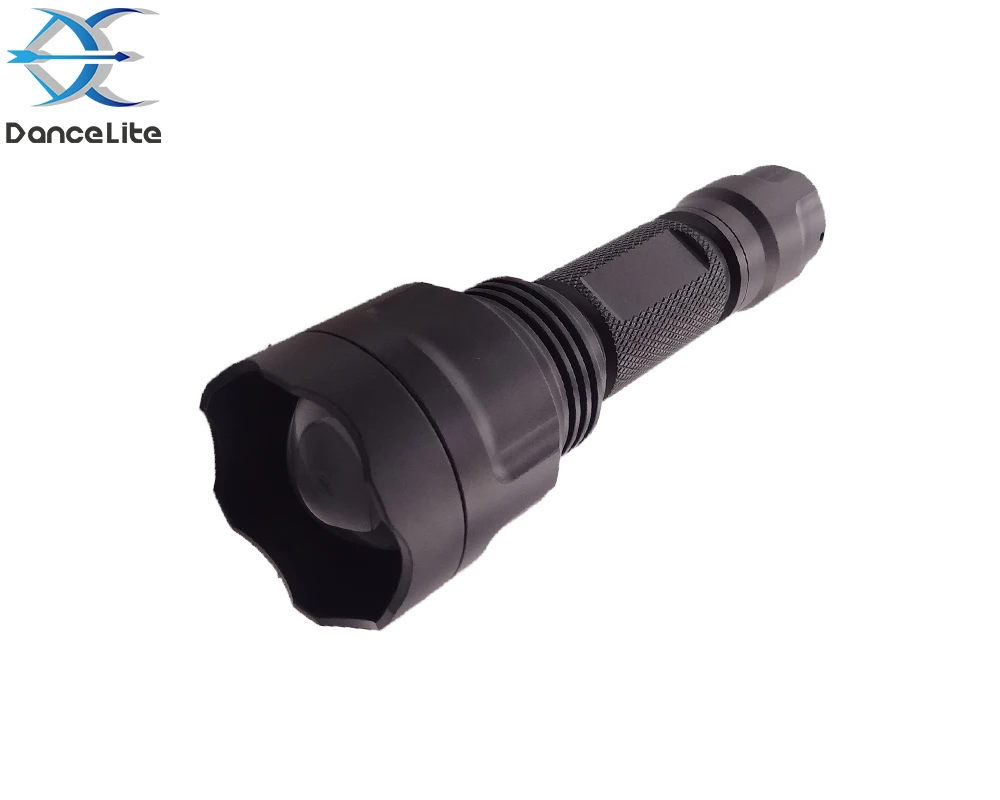 OEM C8s Zoomable Colorful LED Flashlight RGB  Red Green Blue Light Flashlights Torch For Hunting Fishing Emergency