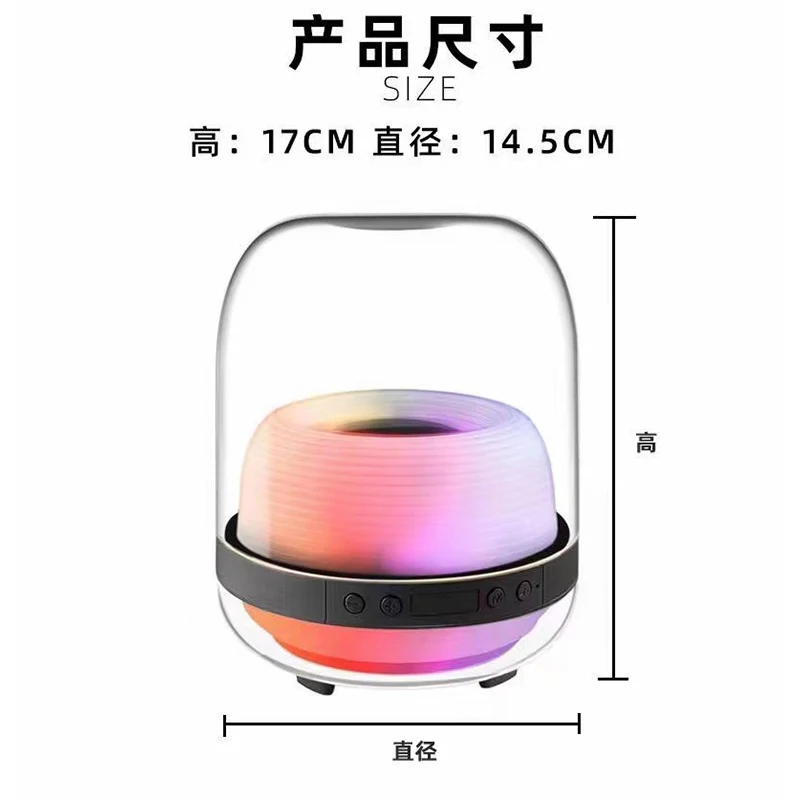 2023 TF card speaker new best selling products mini gift BT LED wireless speaker