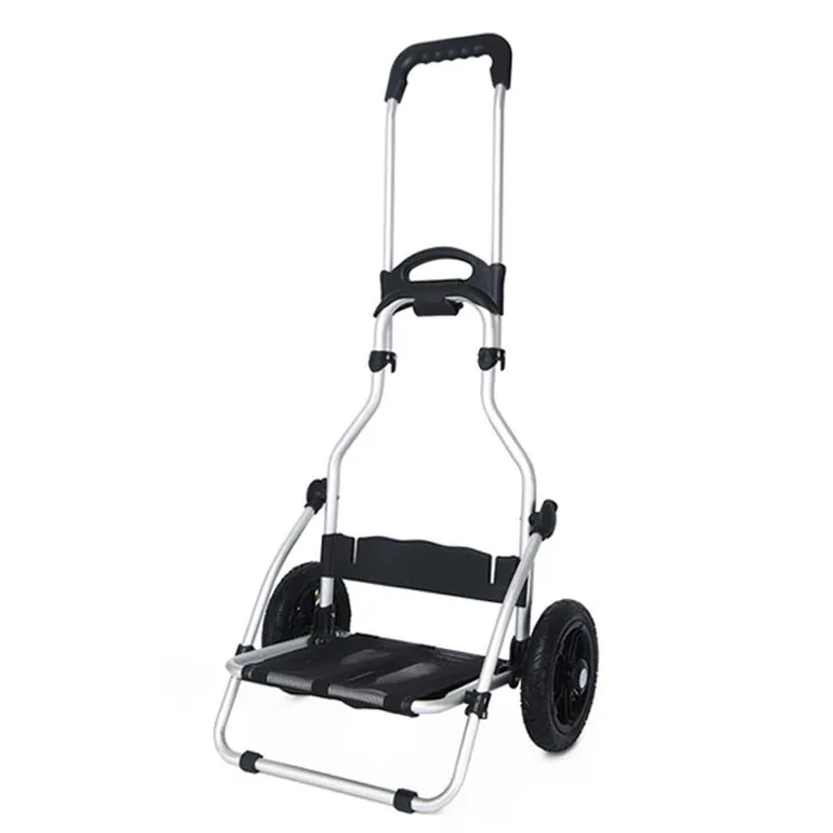 GARIDA Stainless Steel Frame Foldable Two-Wheeled Trolley Aluminium Lightweight Hand Trolley  Shopping Cart  GCG-032