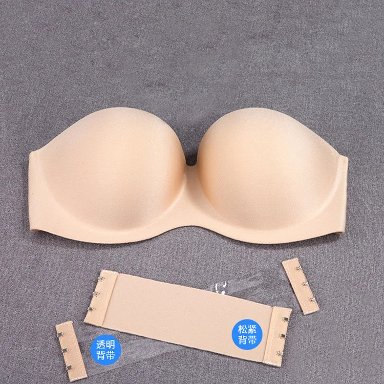 Ladymate ODM/OEM Sutias sem alcas  sem costura sutia invisivel one piece seamless backless bras non-slip push up strapless bra