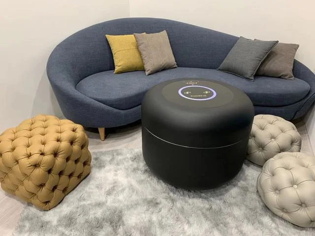 Collapsible Multi Function Tea Coffe Table Interactive Refrigerator Caffe Table Base Smart Coffee Table with Fridge Storage