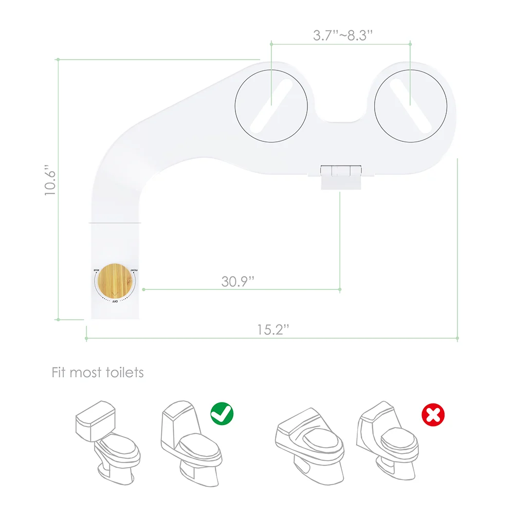Rechargeable Right and Left Hand Bidet For Personal Hygiene Care Non-electric Bidet Sprayer Toilet Bidet