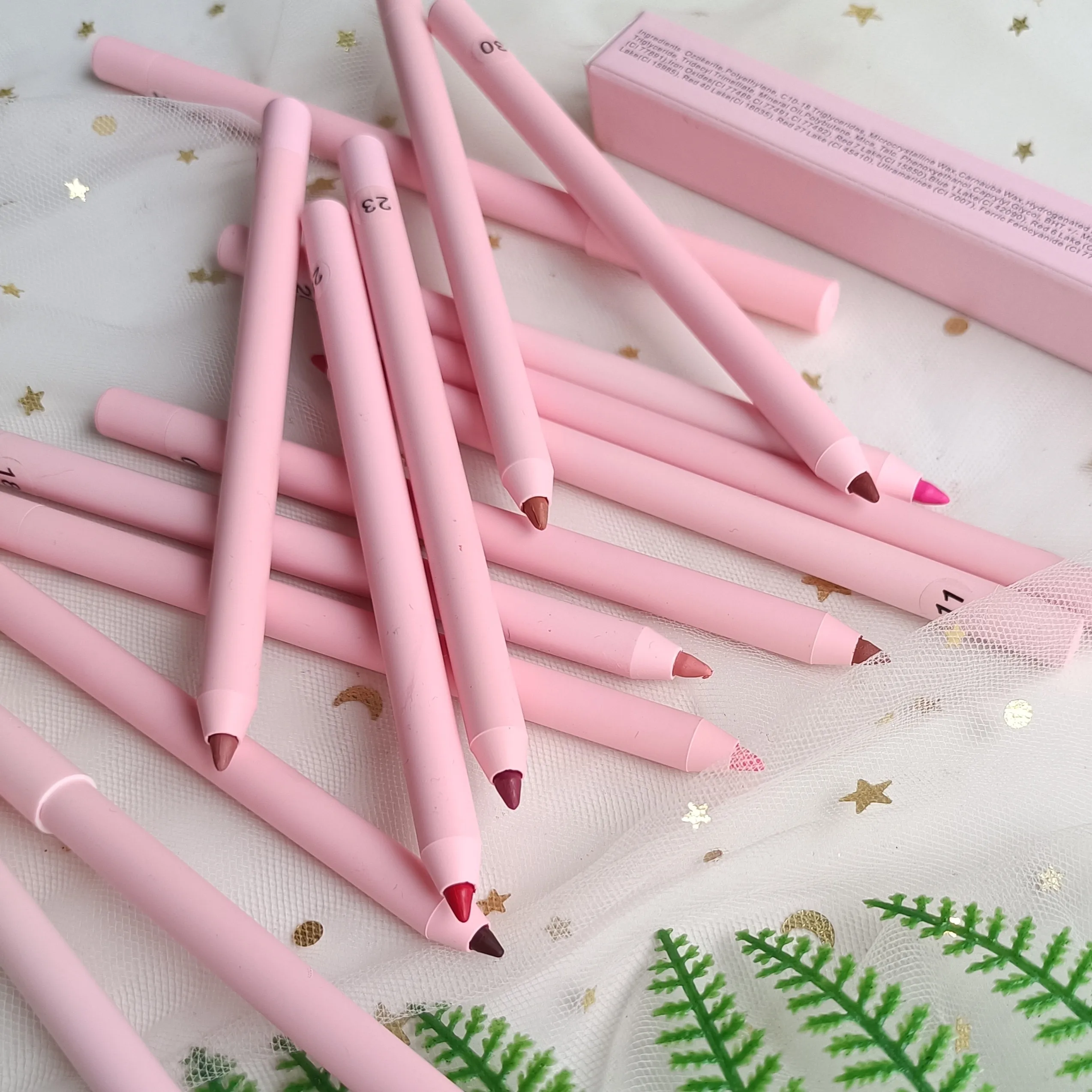 Custom Colour Private Label Lip Liner Vegan Organic Lip Pencil for Dark Skin Mineral Lip Liner