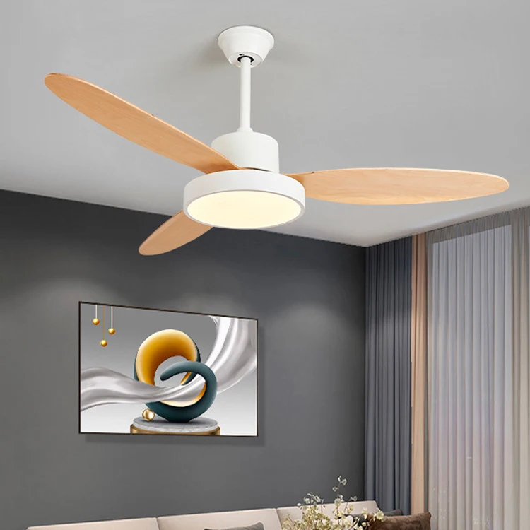 Large airflow fan light bedroom restaurant electric fan chandelier inverter Scandinavian ceiling living room ceiling fan light